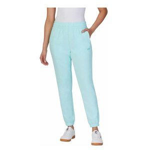 NWT FILA Womens French Terry Drawstring Jogger Blue Tint Size L $60 Z1012